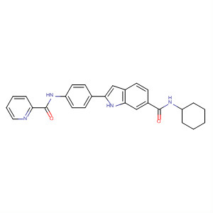 675823-24-2  1H-Indole-6-carboxamide,N-cyclohexyl-2-[4-[(2-pyridinylcarbonyl)amino]phenyl]-