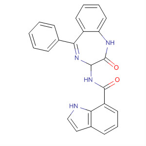 676128-76-0  1H-Indole-7-carboxamide,N-(2,3-dihydro-2-oxo-5-phenyl-1H-1,4-benzodiazepin-3-yl)-