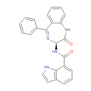 676128-77-1  1H-Indole-7-carboxamide,N-[(3S)-2,3-dihydro-2-oxo-5-phenyl-1H-1,4-benzodiazepin-3-yl]-