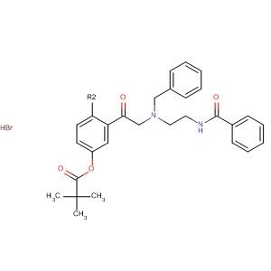 67630-73-3  Propanoic acid, 2,2-dimethyl-,5-[[[2-(benzoylamino)ethyl](phenylmethyl)amino]acetyl]-1,3-phenyleneester, monohydrobromide