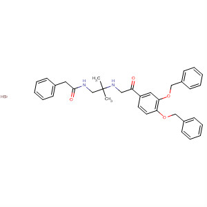 67631-25-8  Benzeneacetamide,N-[2-[[2-[3,4-bis(phenylmethoxy)phenyl]-2-oxoethyl]amino]-2-methylpropyl]-, monohydrobromide