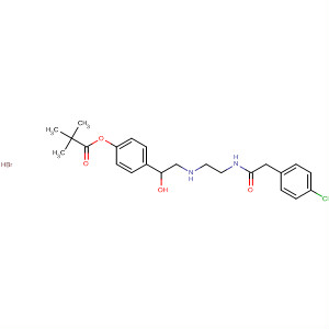 67631-64-5  Propanoic acid, 2,2-dimethyl-,4-[2-[[2-[[(4-chlorophenyl)acetyl]amino]ethyl]amino]-1-hydroxyethyl]-1,2-phenylene ester, monohydrobromide