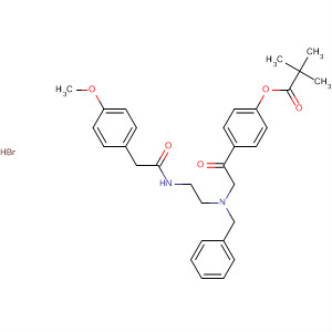 67631-73-6  Propanoic acid, 2,2-dimethyl-,4-[[[2-[[(4-methoxyphenyl)acetyl]amino]ethyl](phenylmethyl)amino]acetyl]-1,2-phenylene ester, monohydrobromide