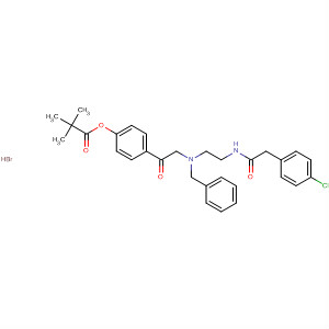 67631-74-7  Propanoic acid, 2,2-dimethyl-,4-[[[2-[[(4-chlorophenyl)acetyl]amino]ethyl](phenylmethyl)amino]acetyl]-1,2-phenylene ester, monohydrobromide