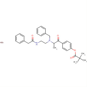 67631-79-2  Propanoic acid, 2,2-dimethyl-,4-[1-oxo-2-[[2-[(phenylacetyl)amino]ethyl](phenylmethyl)amino]propyl]-1,2-phenylene ester, monohydrobromide
