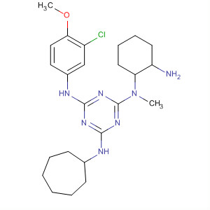 676355-44-5  1,3,5-Triazine-2,4,6-triamine,N-(2-aminocyclohexyl)-N'-(3-chloro-4-methoxyphenyl)-N''-cycloheptyl-N-methyl-