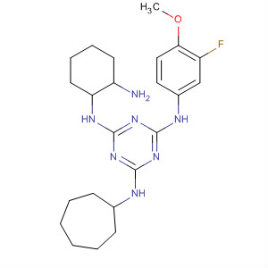 676355-46-7  1,3,5-Triazine-2,4,6-triamine,N-(2-aminocyclohexyl)-N'-cycloheptyl-N''-(3-fluoro-4-methoxyphenyl)-
