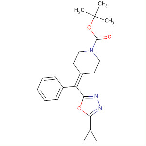 676491-38-6  1-Piperidinecarboxylic acid,4-[(5-cyclopropyl-1,3,4-oxadiazol-2-yl)phenylmethylene]-,1,1-dimethylethyl ester