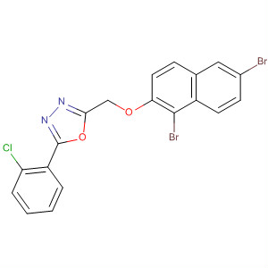 677730-44-8  1,3,4-Oxadiazole,2-(2-chlorophenyl)-5-[[(1,6-dibromo-2-naphthalenyl)oxy]methyl]-