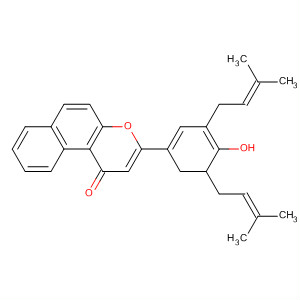 678184-88-8  1H-Naphtho[2,1-b]pyran-1-one,2,3-dihydro-3-[4-hydroxy-3,5-bis(3-methyl-2-butenyl)phenyl]-