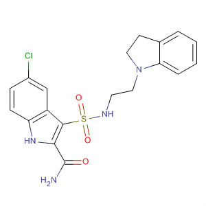 660414-18-6  1H-Indole-2-carboxamide,5-chloro-3-[[[2-(2,3-dihydro-1H-indol-1-yl)ethyl]amino]sulfonyl]-