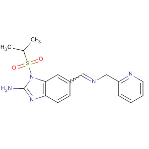 660431-87-8  1H-Benzimidazol-2-amine,1-[(1-methylethyl)sulfonyl]-6-[[(2-pyridinylmethyl)imino]methyl]-