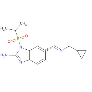 660431-88-9  1H-Benzimidazol-2-amine,6-[[(cyclopropylmethyl)imino]methyl]-1-[(1-methylethyl)sulfonyl]-