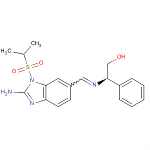 660431-91-4  1H-Benzimidazol-2-amine,6-[[[(1R)-2-hydroxy-1-phenylethyl]imino]methyl]-1-[(1-methylethyl)sulfonyl]-