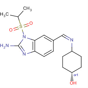 660431-92-5  1H-Benzimidazol-2-amine,6-[[(trans-4-hydroxycyclohexyl)imino]methyl]-1-[(1-methylethyl)sulfonyl]-
