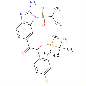 660432-08-6  1H-Benzimidazol-2-amine,6-[[[(1,1-dimethylethyl)dimethylsilyl]oxy](4-fluorophenyl)acetyl]-1-[(1-methylethyl)sulfonyl]-