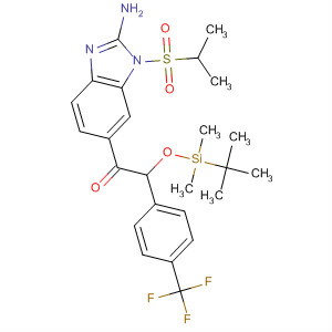 660432-09-7  1H-Benzimidazol-2-amine,6-[[[(1,1-dimethylethyl)dimethylsilyl]oxy][4-(trifluoromethyl)phenyl]acetyl]-1-[(1-methylethyl)sulfonyl]-
