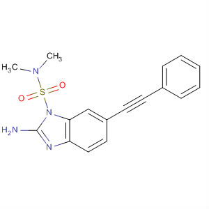 660432-67-7  1H-Benzimidazole-1-sulfonamide,2-amino-N,N-dimethyl-6-(phenylethynyl)- 660432-67-7  1H-Benzimidazole-1-sulfonamide,2-amino-N,N-dimethyl-6-(phenylethynyl)-