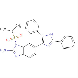 660432-79-1  1H-Benzimidazol-2-amine,6-(2,5-diphenyl-1H-imidazol-4-yl)-1-[(1-methylethyl)sulfonyl]-