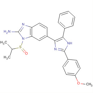 660432-83-7  1H-Benzimidazol-2-amine,6-[2-(4-methoxyphenyl)-5-phenyl-1H-imidazol-4-yl]-1-[(1-methylethyl)sulfonyl]-