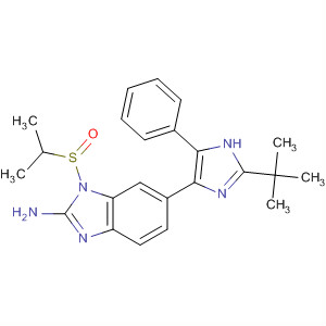 660433-06-7  1H-Benzimidazol-2-amine,6-[2-(1,1-dimethylethyl)-5-phenyl-1H-imidazol-4-yl]-1-[(1-methylethyl)sulfonyl]-