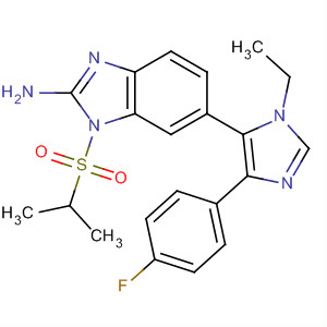 660434-81-1  1H-Benzimidazol-2-amine,6-[1-ethyl-4-(4-fluorophenyl)-1H-imidazol-5-yl]-1-[(1-methylethyl)sulfonyl]-
