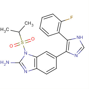 660435-00-7  1H-Benzimidazol-2-amine,6-[5-(2-fluorophenyl)-1H-imidazol-4-yl]-1-[(1-methylethyl)sulfonyl]-