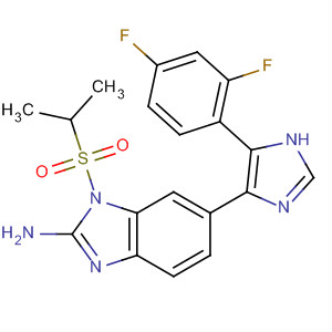 660435-01-8  1H-Benzimidazol-2-amine,6-[5-(2,4-difluorophenyl)-1H-imidazol-4-yl]-1-[(1-methylethyl)sulfonyl]-