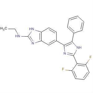 660435-42-7  1H-Benzimidazol-2-amine,5-[2-(2,6-difluorophenyl)-5-phenyl-1H-imidazol-4-yl]-N-ethyl-