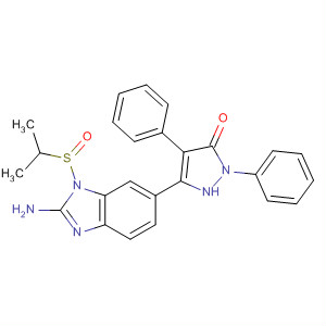 660435-88-1  1H-Benzimidazol-2-amine,6-(2,5-dihydro-5-oxo-1,4-diphenyl-1H-pyrazol-3-yl)-1-[(1-methylethyl)sulfonyl]-