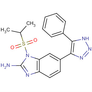 660435-97-2  1H-Benzimidazol-2-amine,1-[(1-methylethyl)sulfonyl]-6-(5-phenyl-1H-1,2,3-triazol-4-yl)-