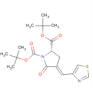 660439-64-5  1,2-Pyrrolidinedicarboxylic acid, 5-oxo-4-(4-thiazolylmethylene)-,bis(1,1-dimethylethyl) ester, (2S,4E)-