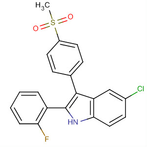 660441-66-7  1H-Indole, 5-chloro-2-(2-fluorophenyl)-3-[4-(methylsulfonyl)phenyl]-