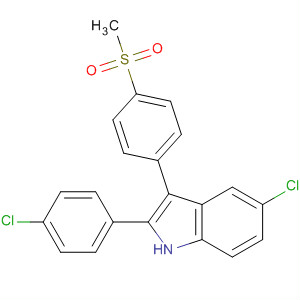 660441-67-8  1H-Indole, 5-chloro-2-(4-chlorophenyl)-3-[4-(methylsulfonyl)phenyl]-