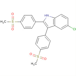 660441-72-5  1H-Indole, 5-chloro-2,3-bis[4-(methylsulfonyl)phenyl]-