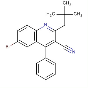 660449-77-4  3-Quinolinecarbonitrile, 6-bromo-2-(2,2-dimethylpropyl)-4-phenyl-
