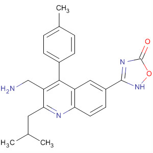 660451-58-1  1,2,4-Oxadiazol-5(2H)-one,3-[3-(aminomethyl)-4-(4-methylphenyl)-2-(2-methylpropyl)-6-quinolinyl]-