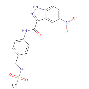 660822-65-1  1H-Indazole-3-carboxamide,N-[4-[[(methylsulfonyl)amino]methyl]phenyl]-5-nitro-