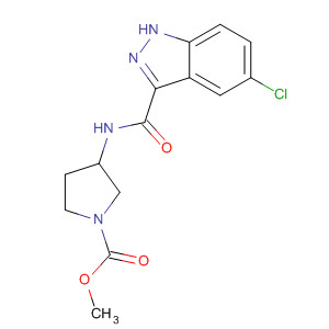 660823-09-6  1-Pyrrolidinecarboxylic acid,3-[[(5-chloro-1H-indazol-3-yl)carbonyl]amino]-, methyl ester