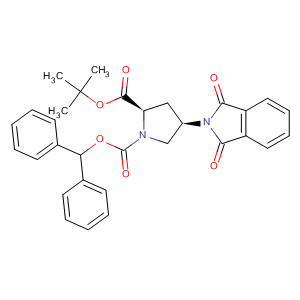 660838-26-6  1,2-Pyrrolidinedicarboxylic acid,4-(1,3-dihydro-1,3-dioxo-2H-isoindol-2-yl)-, 1-(1,1-dimethylethyl)2-(diphenylmethyl) ester, (2R,4R)-