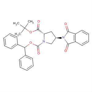 660838-28-8  1,2-Pyrrolidinedicarboxylic acid,4-(1,3-dihydro-1,3-dioxo-2H-isoindol-2-yl)-, 1-(1,1-dimethylethyl)2-(diphenylmethyl) ester, (2S,4R)-