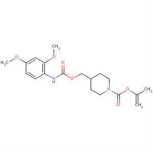 660846-58-2  1-Piperidinecarboxylic acid,4-[[[[(2,4-dimethoxyphenyl)amino]carbonyl]oxy]methyl]-, 1-methylethenylester