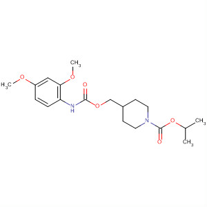 660846-63-9  1-Piperidinecarboxylic acid,4-[[[[(2,4-dimethoxyphenyl)amino]carbonyl]oxy]methyl]-, 1-methylethylester