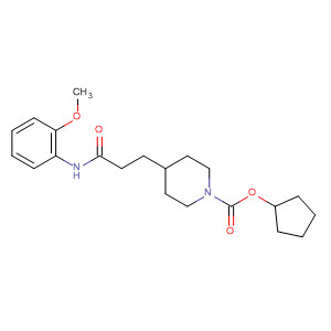 660846-64-0  1-Piperidinecarboxylic acid,4-[3-[(2-methoxyphenyl)amino]-3-oxopropyl]-, cyclopentyl ester