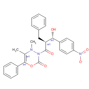 660849-21-8  2H-1,3,4-Oxadiazin-2-one,tetrahydro-3-[(2S,3S)-3-hydroxy-3-(4-nitrophenyl)-1-oxo-2-(phenylmethyl)propyl]-4,5-dimethyl-6-phenyl-, (5S,6R)-