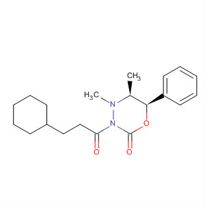 660849-33-2  2H-1,3,4-Oxadiazin-2-one,3-(3-cyclohexyl-1-oxopropyl)tetrahydro-4,5-dimethyl-6-phenyl-, (5S,6R)-