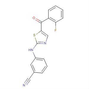 660856-44-0  Benzonitrile, 3-[[5-(2-fluorobenzoyl)-2-thiazolyl]amino]-
