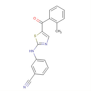 660856-68-8  Benzonitrile, 3-[[5-(2-methylbenzoyl)-2-thiazolyl]amino]-