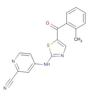 660857-25-0  2-Pyridinecarbonitrile, 4-[[5-(2-methylbenzoyl)-2-thiazolyl]amino]-