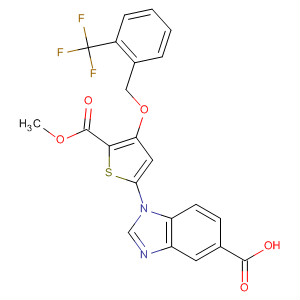 660870-46-2  1H-Benzimidazole-5-carboxylic acid,1-[5-(methoxycarbonyl)-4-[[2-(trifluoromethyl)phenyl]methoxy]-2-thienyl]-